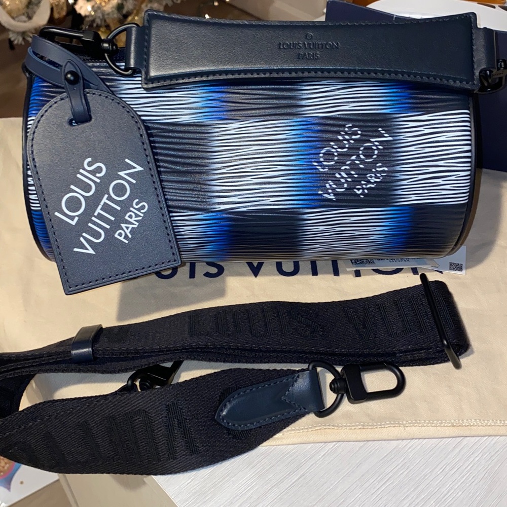 Rare Louis Vuitton
Blue Damier Rush Soft Polochon PM